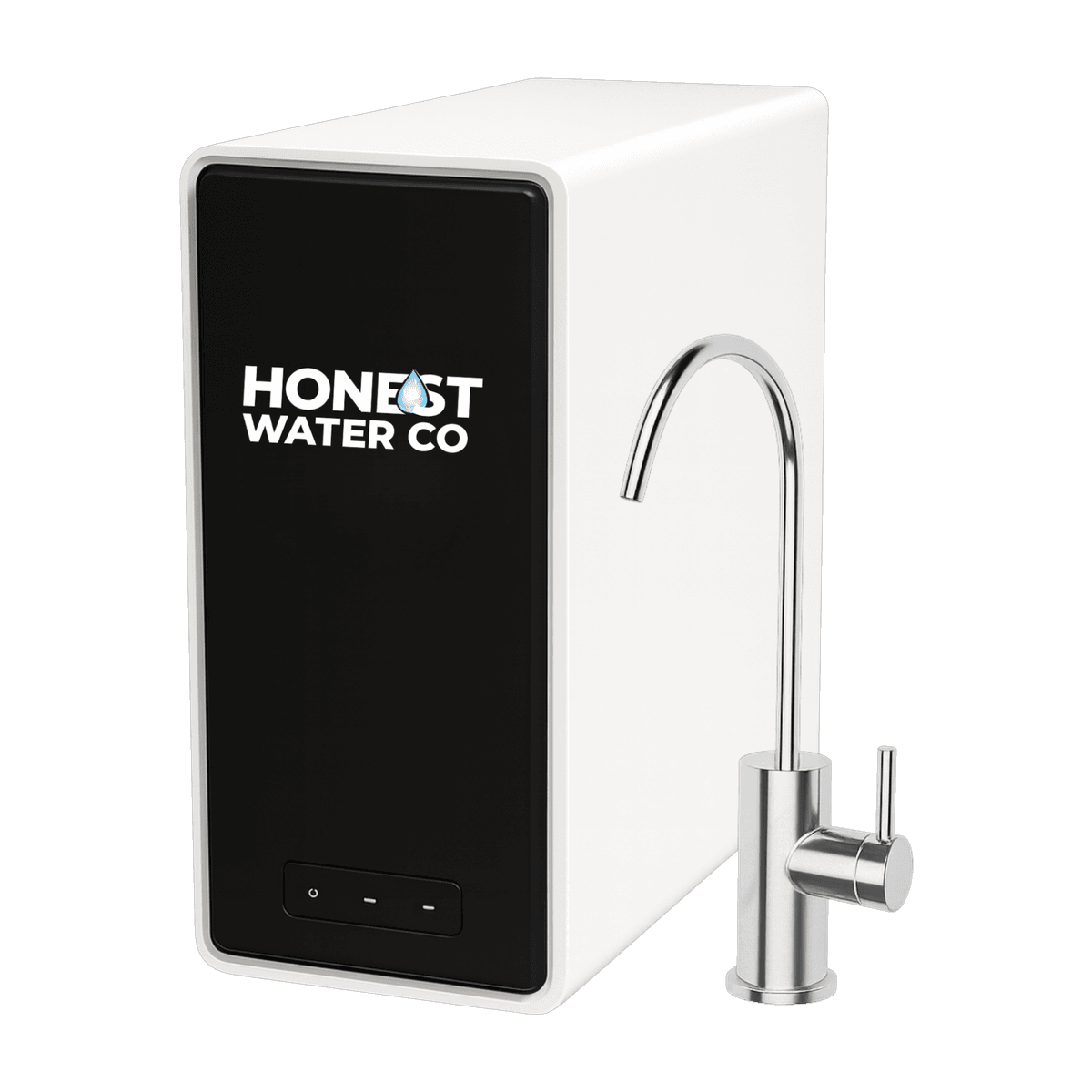 HW800 AlkaPro tankless reverse osmosis system with its colour-matched drinking water faucet